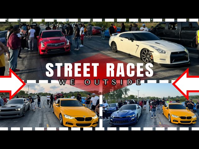 CHICAGO STREET RACING! ATS-V VS GTR, ZL1 VS GTR, & BMW 340 VS (HELLCAT,CAMARO) #mexico #gtr #bmw