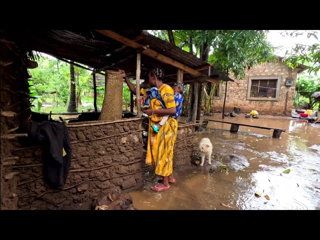 A Very Beautiful Rainy Day In Our African Village #cooking Most Organic Village Food For Dinner