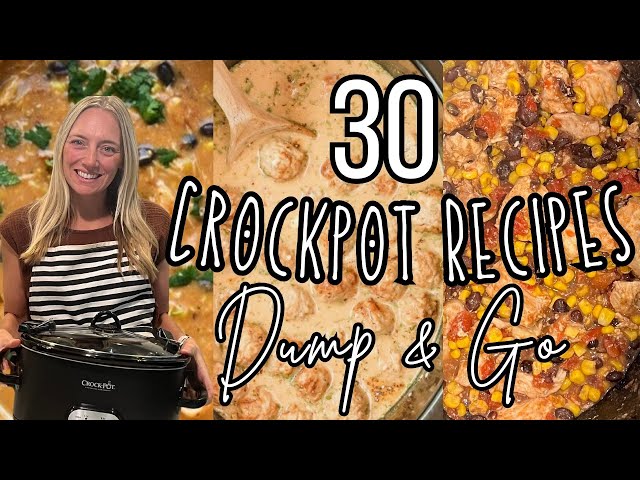 30 DUMP & GO CROCKPOT DINNERS | The EASIEST Meals | Molly Purcell