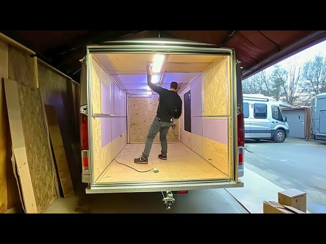 Man Converts Cargo TRAILER into Overland CAMPER | Start to Finish