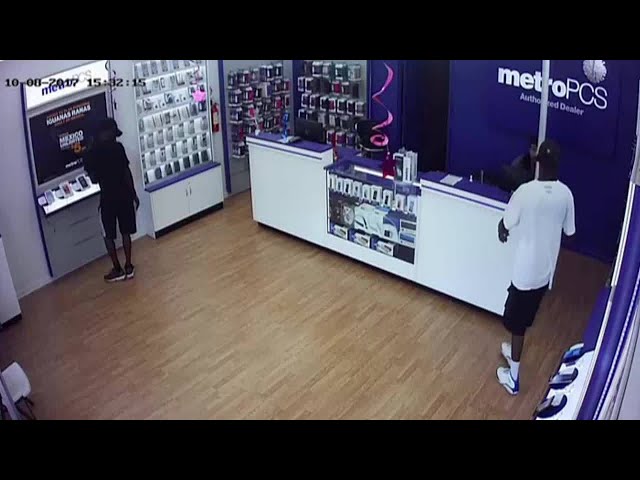 Men caught on camera robbing Metro PCS store