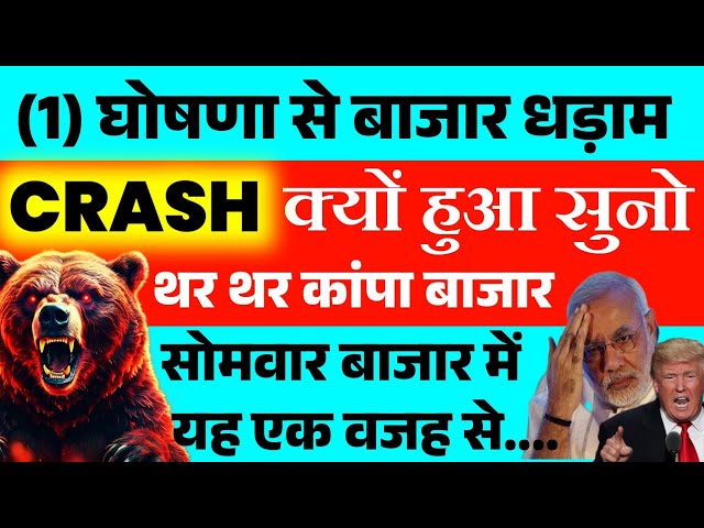 अचानक घोषणा और धड़ाम ! और फिर Recovery 🔴  | Monday Market Prediction| Nifty Prediction| Bank Nifty