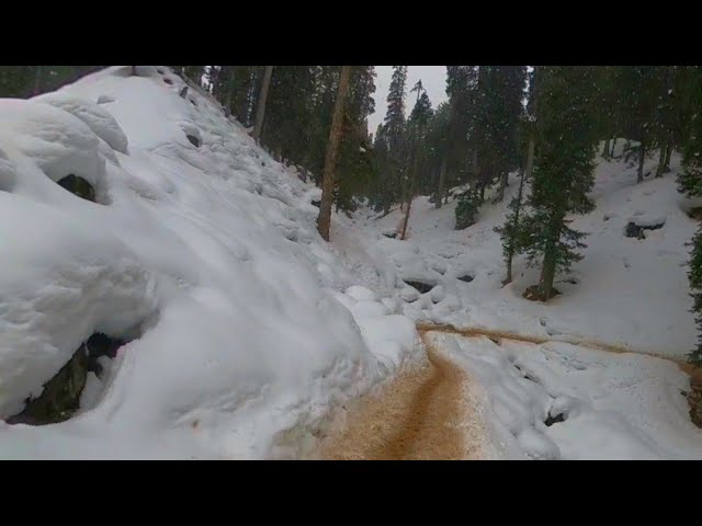 360 video Pahalgam, Baisaran Valley Horse ride in snow