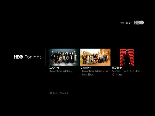 HBO Asia - Tonight Schedule Ident