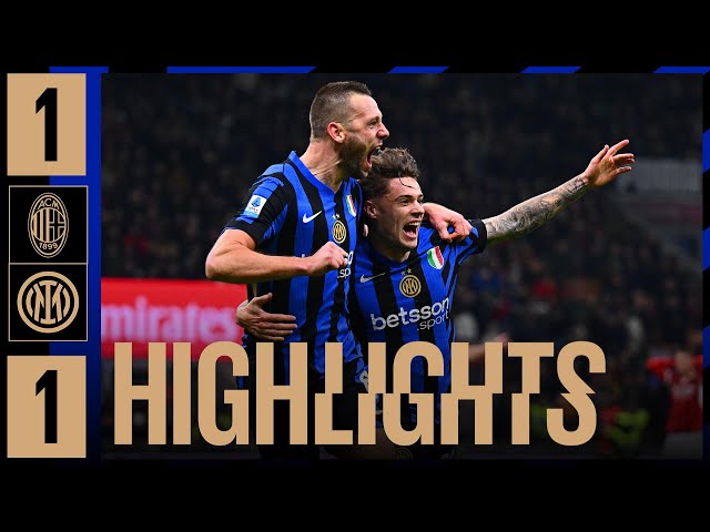 ZALEWSKI’S ASSIST AND DE VRIJ’S EQUALISER ⚽ | AC MILAN 1-1 INTER | HIGHLIGHTS | SERIE A 24/25 ⚫🔵🇬🇧