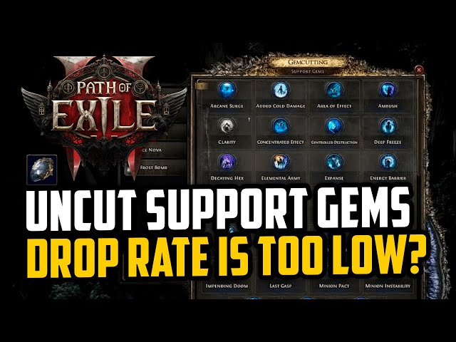 Path of Exile 2 Uncut Support Gem Farming Problem