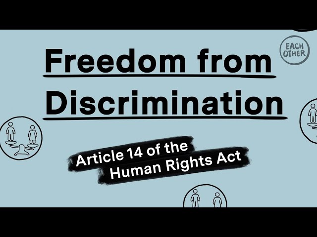 The right to protection from discrimination explained in 2 minutes!