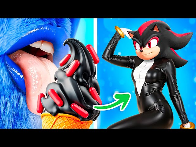 From Sonic To Beauty Shadow Sonic | Makeover in the Movie!