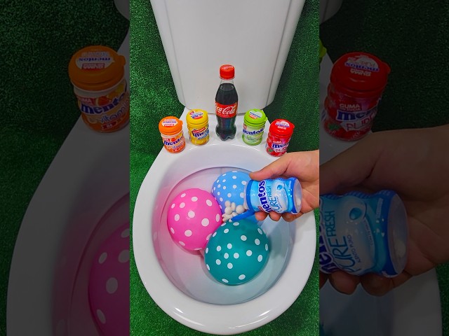 Will it Flush? - Rainbow Water Balloons, Coca Cola and Mentos