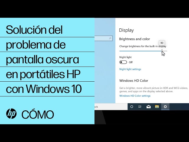 Solución del problema de pantalla oscura en portátiles HP con Windows 10 | Equipos HP | HP Support