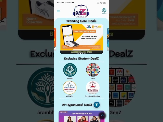 GenZDealZ.ai App Tour - Feb 2024