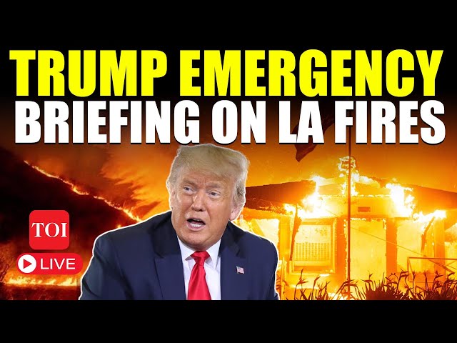 Trump LIVE: Trump Holds Emergency Briefing In LA Pacific Palisades | Los Angeles Fire | Watch