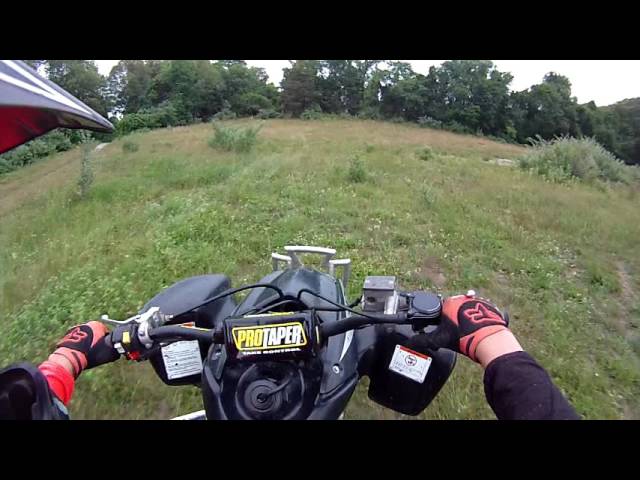 trx450r Trail Ripping Weapon!!!        (Wheelies+solo trail ride)