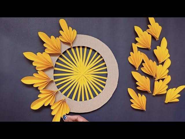 Beautiful paper flowers wall hanging/paper craft ideas for home decoration/homedecor