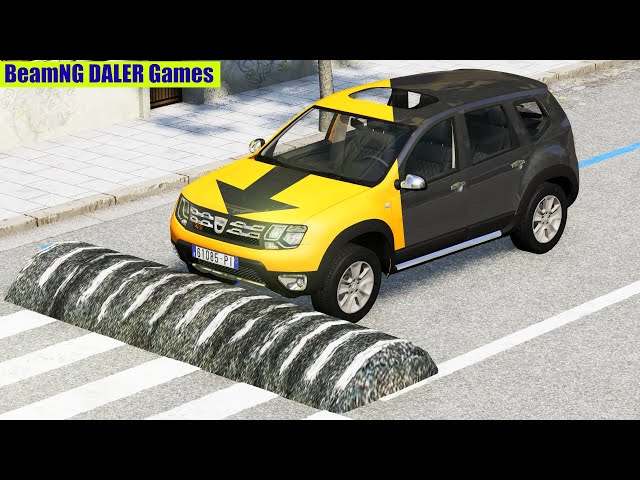 Cars vs Massive Magic Color Speed Bumps #605 BeamNG DALER Games BeamNG.Drive