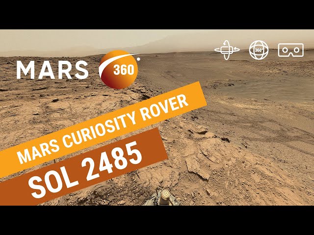 Mars 360: NASA's Mars Curiosity Rover - Sol 2485 (360video 8K)