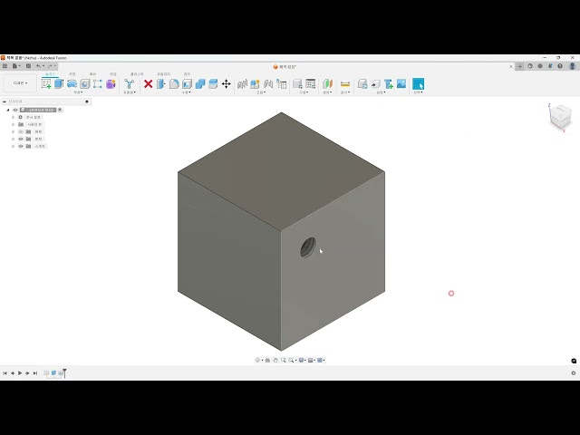 AI의 전산응용기계제도기능사-동력전달장치-1(2D 선작업 시 3D 답안 작성 for AutoCAD) 2강 본체 모델링 Part2 암나사 모델링