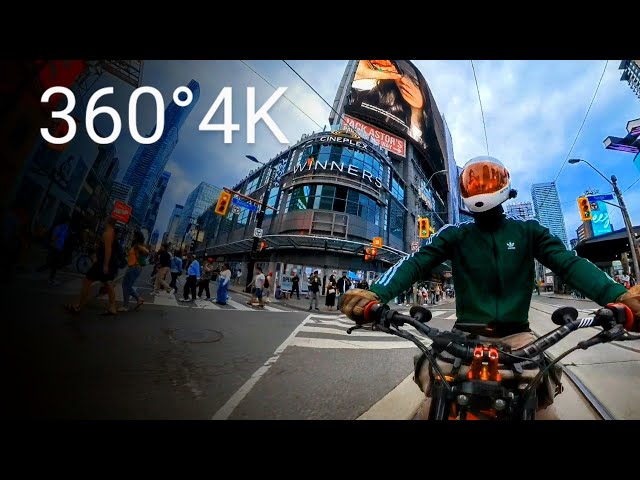 360°4K: City Cruising Tour of Downtown Toronto with the Red Surron Ebike