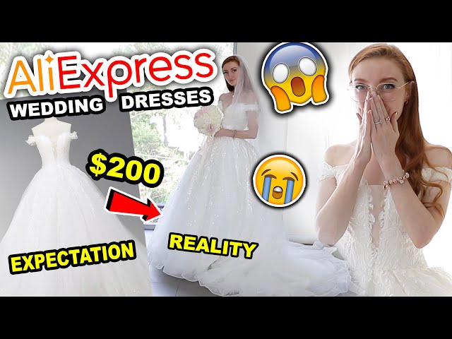 ALIEXPRESS WEDDING DRESS HAUL | TRYING ON CHEAP WEDDING DRESSES FROM ALIEXPRESS 2020 (i'm SHOCKED)