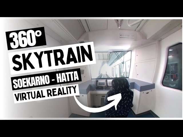 (360) Sensasi cara naik skytrain gratis bandara Soekarno-Hatta VR kereta layang bandara