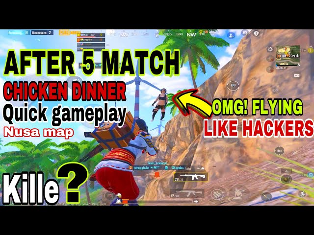 OMG!😱AFTER 5 MATCH CHICKEN DINNER ||🔥Nusa Map gameplay😍|| iPad Generation mini,5,6,7,pro,10,11,