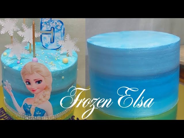 Frozen Elsa Cake easy tutorial! || stable icing || simple cake design || beginners tutorial