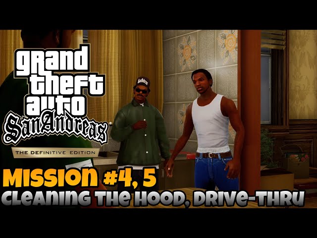 GTA San Andreas Definitive Edition (Cleaning the hood, drive-thru ) Mission #4, 5 (PART: 3) (4k) #4k