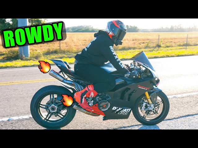 FIRST RIDE With INSANELY LOUD MotoGP Exhaust On Panigale V4 SP2 😅| SC Project S1-GP Full Titanium