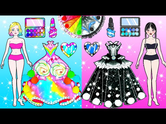 Rainbow VS Black Decorate New Room Handmade - Barbie's New Home Quiet Book - Woa Doll Channel