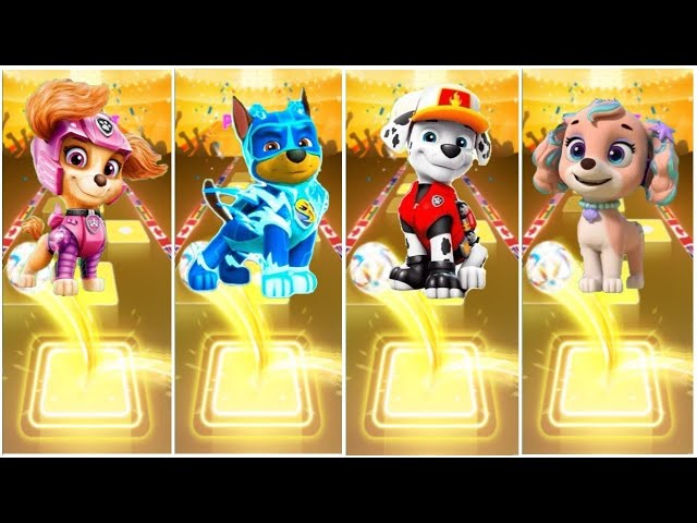 PAW Patrol : The Mighty Movie Ryder 🐶 Rubble 🐶 Skye 🐶 Chase 🐶 Marshall 🐶 Zuma ☄️ Tiles Hop EDM Rush!