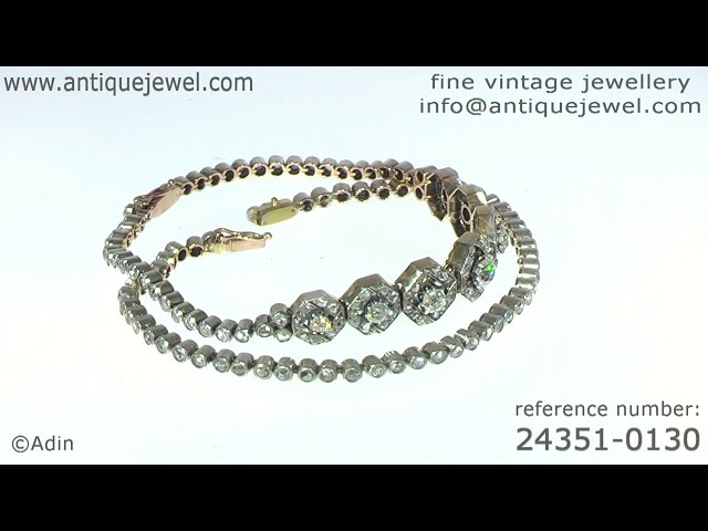 Stunning Transformation of Two Victorian Bracelets into a Dog-Collar Necklace. (Adin N  24351-0130)