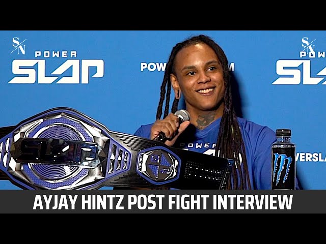 Power Slap 1: Ayjay Hintz Post Fight Press Conference After Defeating Vernon Cathy