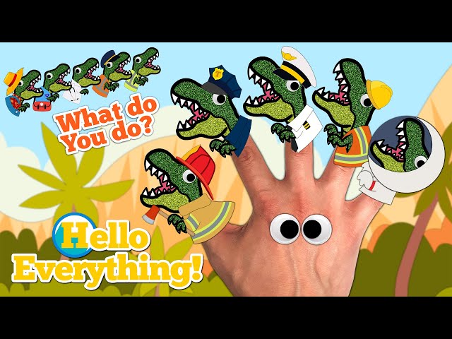 Jobs Song for Kids | What Do You Do? | Dinosaur Finger Family | Kids Songs and Nursery Rhymes