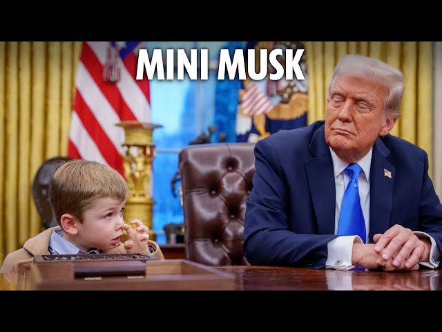 Elon Musk’s cheeky son X steals show with Donald Trump in Oval Office