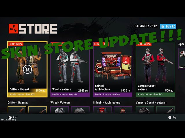 RUST SKIN STORE UPDATE!!!