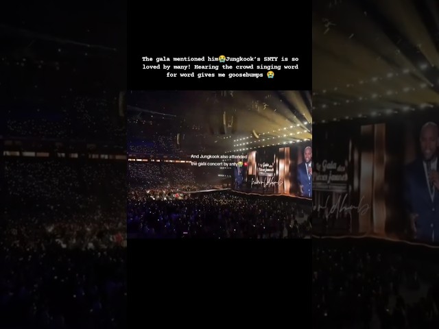 The MASSIVE CROWD SINGING “STANDING NEXT TO YOU” BY JUNGKOOK at the Gala des Pièces Jaunes Paris 😭✨🔥