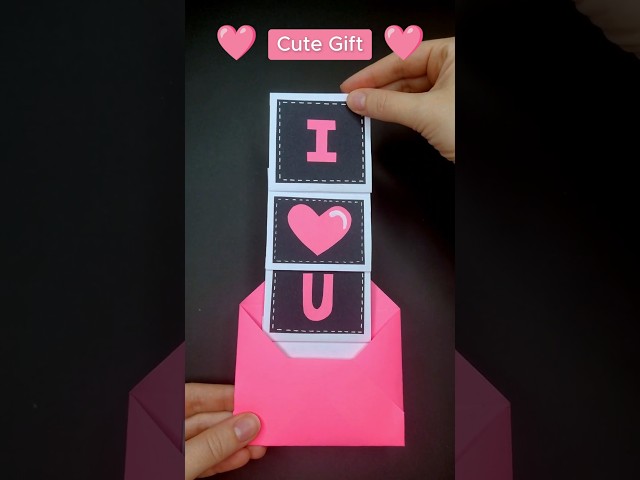 Cute Gift Idea 💌 Envelope Slider I LOVE YOU Card | Pop Up Card | DIY Valentine’s Day Paper Craft