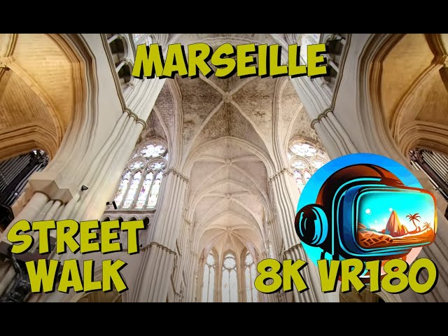 24 Marseille France walking through St. Vincent de Paul Church 8K 4K VR180 3D Travel