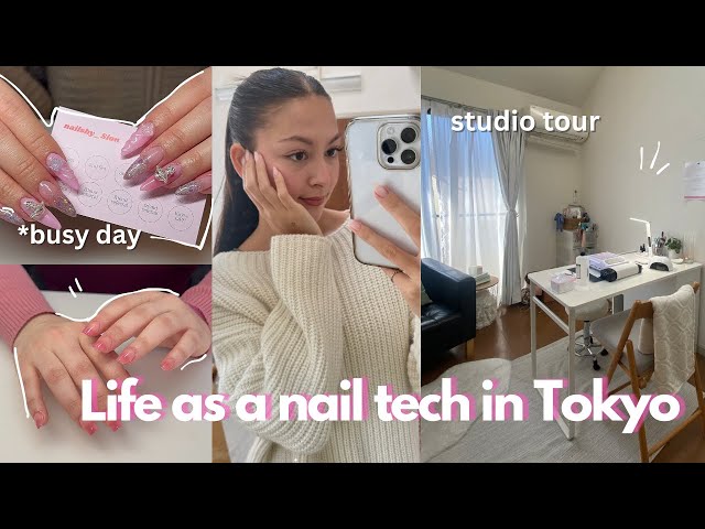 18yr old nail tech in Tokyo | vlog + tutorials, day in my life ⋆ ˚｡⋆୨୧˚