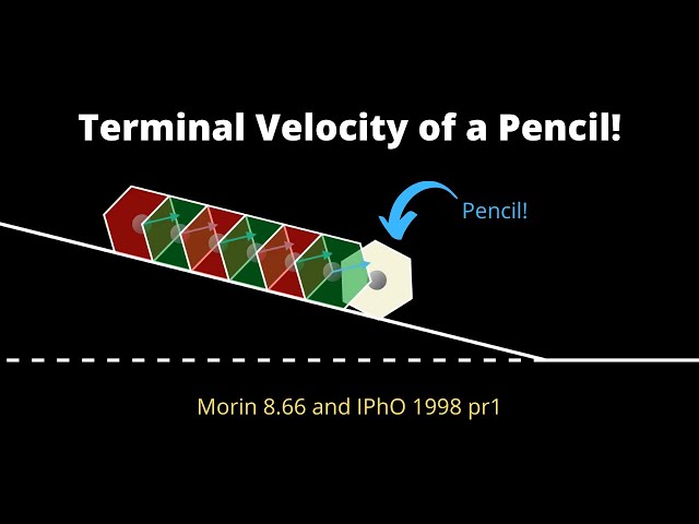 Physics Olympiad: Finding the Terminal Velocity of a Pencil | IPhO 1998 pr1 & Morin 8.66