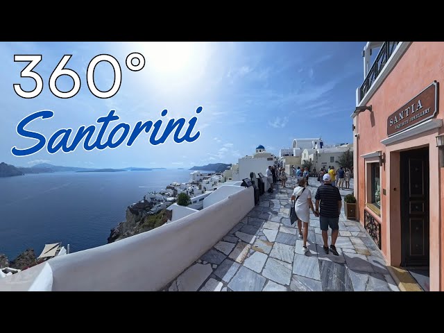 Walk through Oia in 8K 360°, Santorini, Greece, VR Travel (shot w/Insta360 X4)