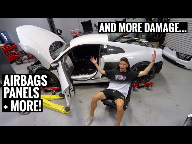 WRECKED Audi R8 Blown Apart! Interior Gutted!