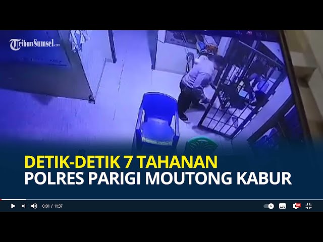 Viral Video Detik-detik 7 Tahanan Polres Parigi Moutong Kabur, Serang Petugas saat Bukakan Pintu