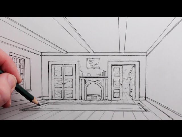 How to Draw a Room in One-Point Perspective for Beginnings