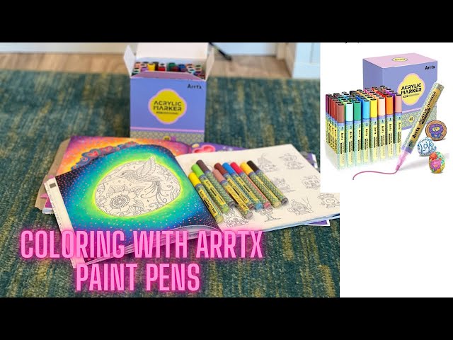 Coloring With: Arrtx Acrylic Paint Pens ! / Adult Coloring