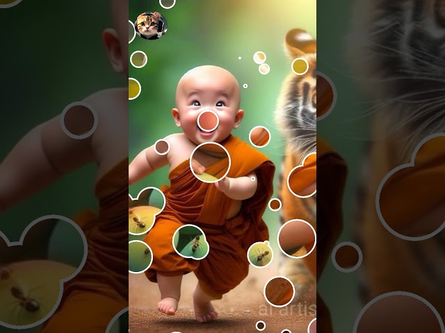 monk cute little 😥😭😲#viral #shorts #cutebaby #littlemonk #foryou #trending #funny