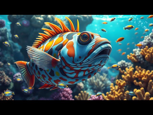 🐙 Relaxing 4K Aquarium Video with Soothing Fish Tank Sounds for Sleep - 12 Hours