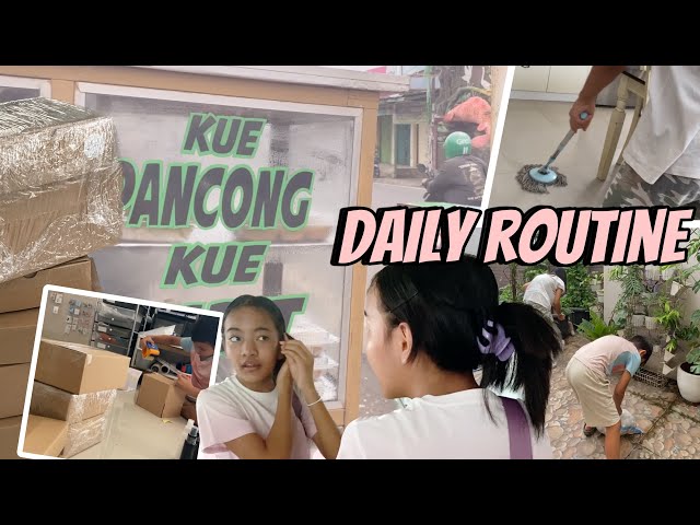 DAILY ROUTINE | Kerja Sama Beresin Rumah | Kumpulin Tugas Ujian Sekolah | Packing Dagangan