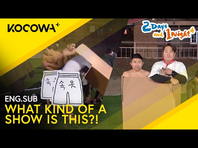 The Longest Clothes Line Wins! But Why Are They Naked?? | 2 Days And 1 Night 4 EP257 | KOCOWA+