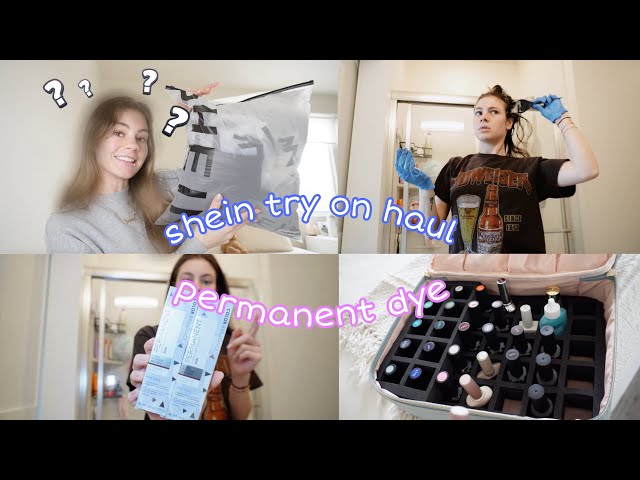 vlog | dying my hair, at home gel nails, try on haul